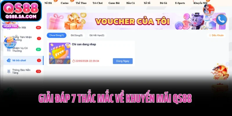 Giải đáp 7 thắc mắc về khuyến mãi QS88 của người chơi