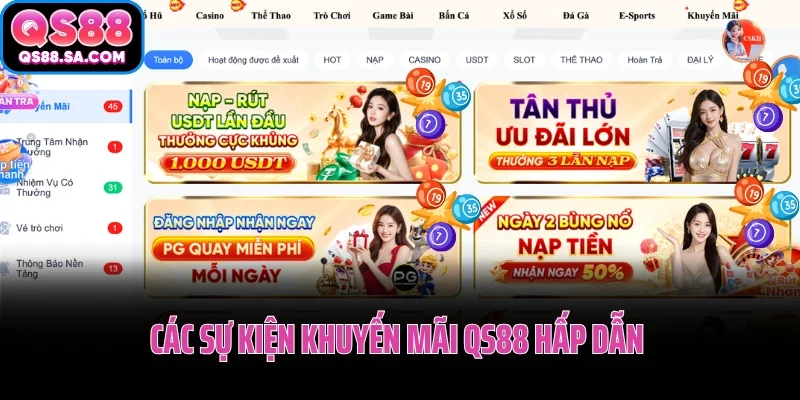 Khám phá các sự kiện khuyến mãi QS88 hấp dẫn trong tháng